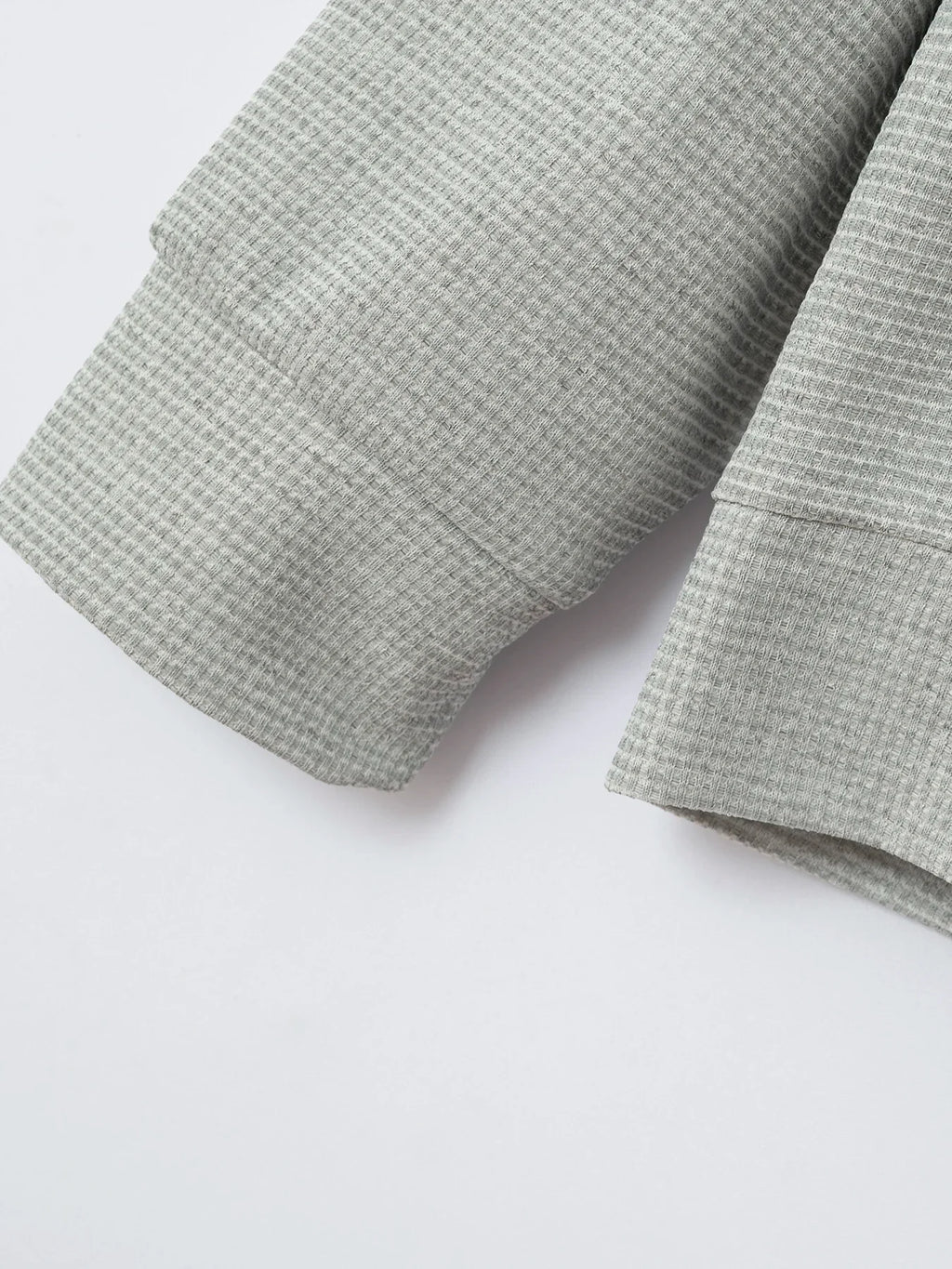 Men's Slim-fit Cardigan Solid-color Lapel Waffle Texture Zipper Pocket Casual Spring/Autumn 2025 Fashion