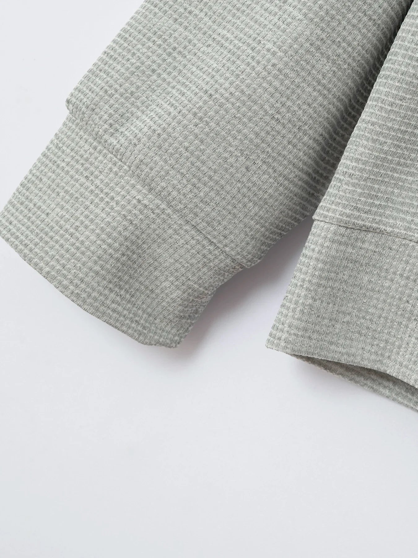 Men's Slim-fit Cardigan Solid-color Lapel Waffle Texture Zipper Pocket Casual Spring/Autumn 2025 Fashion
