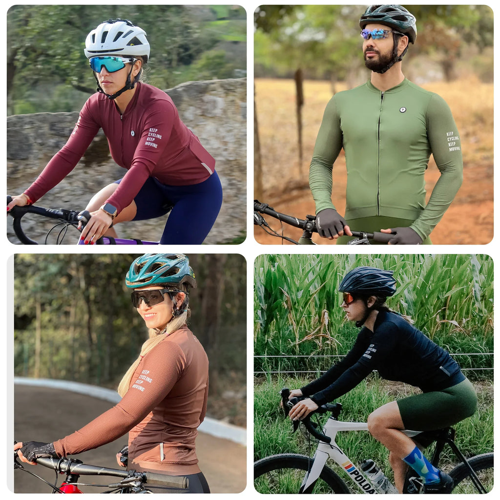 Cycling Jersey Long Sleeve Pro Aero Small Size 3D Bubble Mesh Cycling Jersey Men Women Breathable Man Cycling Maillot