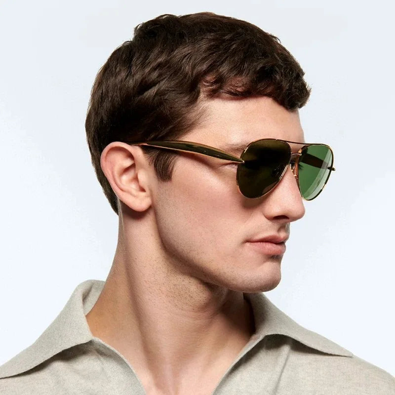 New y2k Vintage Metal Pilot Sunglasses Women For Men Sun Glasses Punk Popular Outdoor Driving Luxury Brand Designer Shades UV400