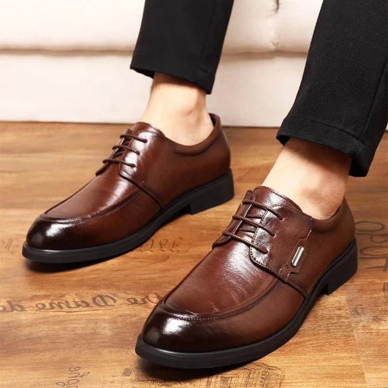 Men's Lace-Up Oxford Shoes outdoor Leather Business dress Formal shoes office Footwear big size 48 49 50