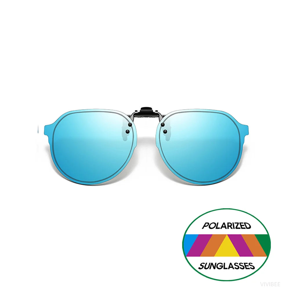 Flip Up Clip on Sunglasses Polarized Men Driving Women Fishing UV400 Night Vision Sun Glasses Clips Universal Goggles
