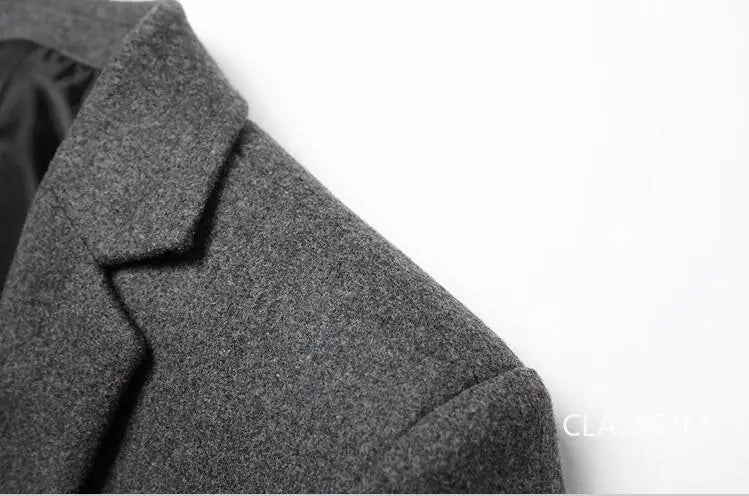 New Spring Men Cashmere Blazers Suits Jackets Business Casual Wool Suit Coats Quality Male Slim Fit Blazers Jackets Coats 4XL
