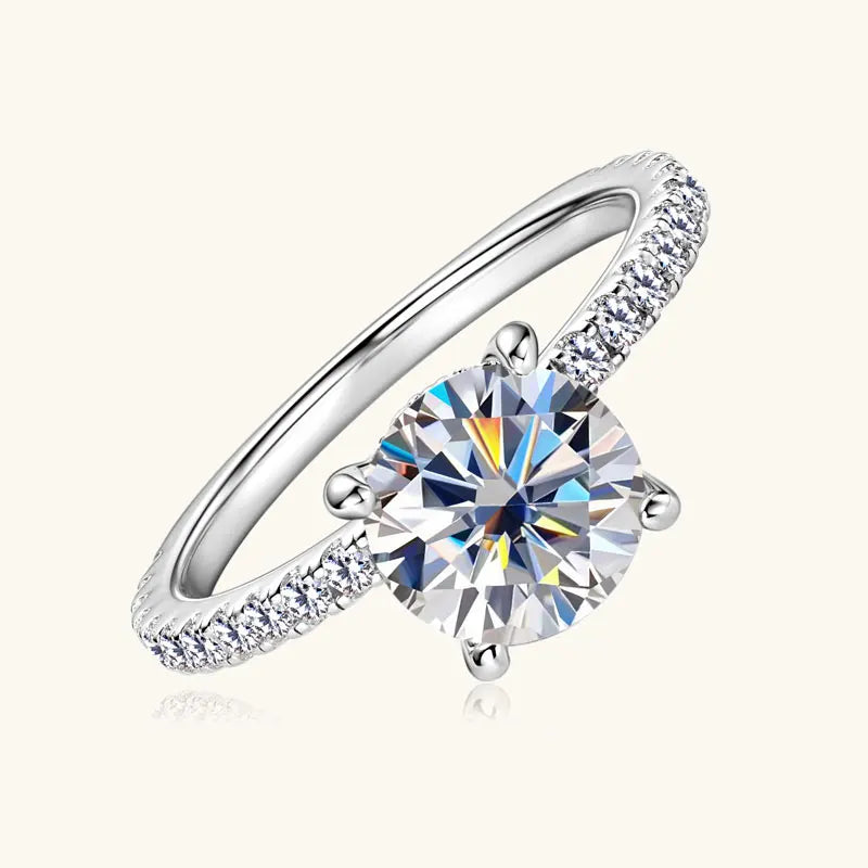 2CT Moissanite Engagement Wedding Ring for Women 925 Sterling Silver Rings Promise Finger Jewelry Sparking Lab Diamond 8mm