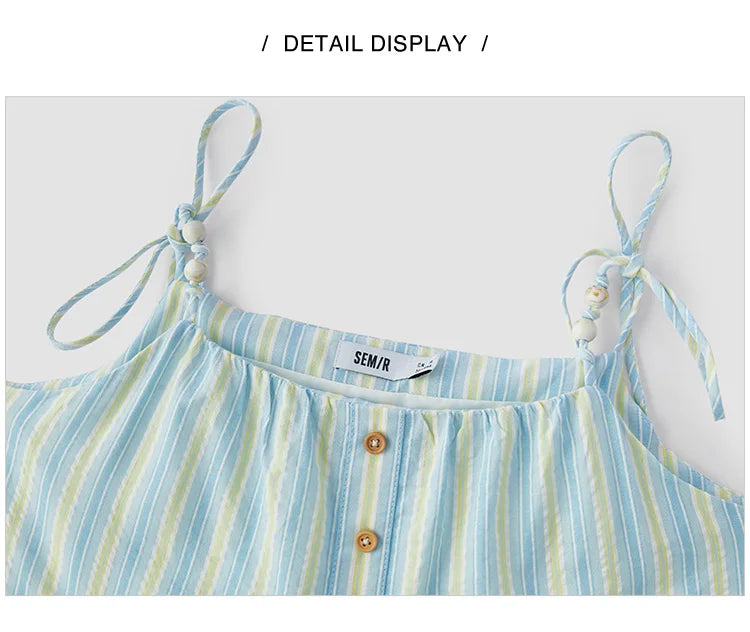 Textured Striped Dress Women Sweet 2025 Summer New Vacation Style Lace Strapless Sundress