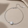 Round Shape 0.5/1CT D Color Moissanite Diamond Link Bracelet for Woman 925 Silver Plated 18k Adjustable Chain Bracelets