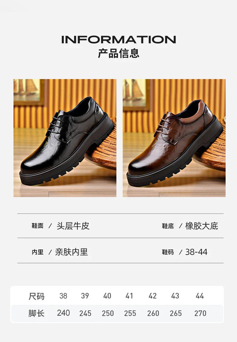 Men Comfortable Leather Work Shoes for Long Standing