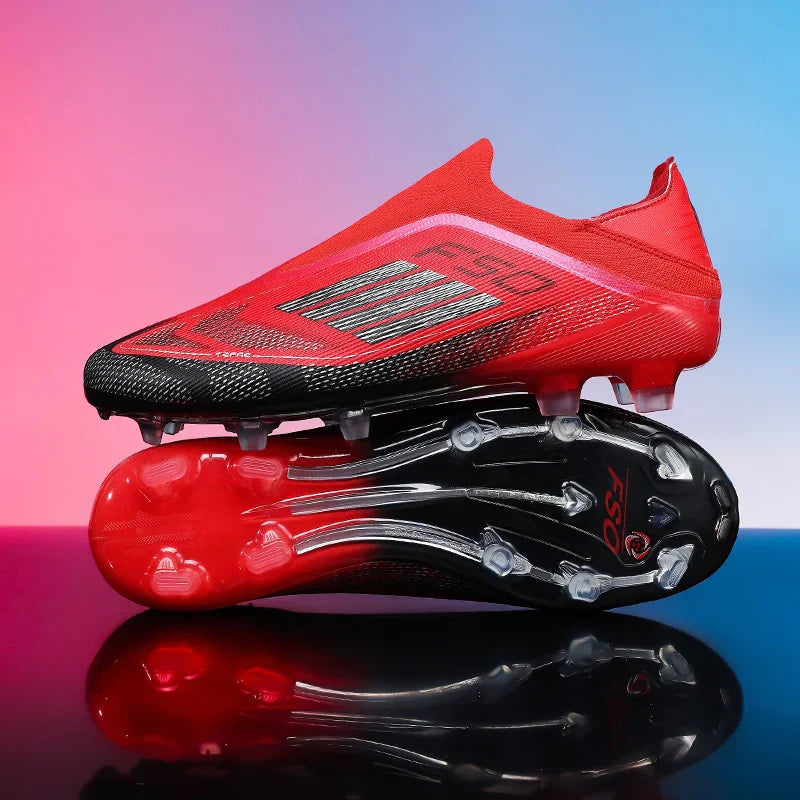 Men Training Soccer Shoes FG Breathable Drop Shipping Match Sport Cleats Football Boots Ultralight Long Spikes Indoor Sneakers