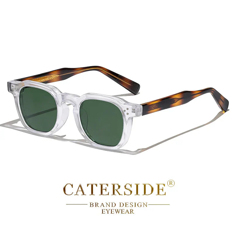 نظارات CATERSIDE الشمسية الجديدة ريترو بانك للرجال بتصميم مربع شخصي نظارات نسائية عصرية للحفلات هدية مهرجان قطعتين