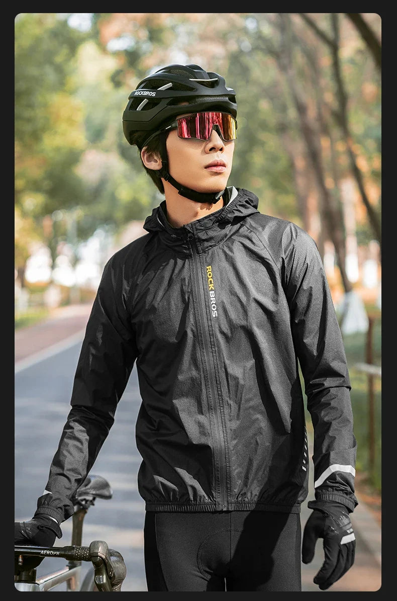 Raincoat Cycling Men Waterproof Jacket Bike E-bike Motorcycle Rainwear Reflective Logo Fishing Climbing Jacket
