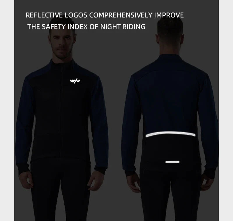 Men's Cycling Jacket Waterproof Windproof Road Bike Tops Winter 0°C Thermal Fleece Bicycle Jersey  Cycling Clothing