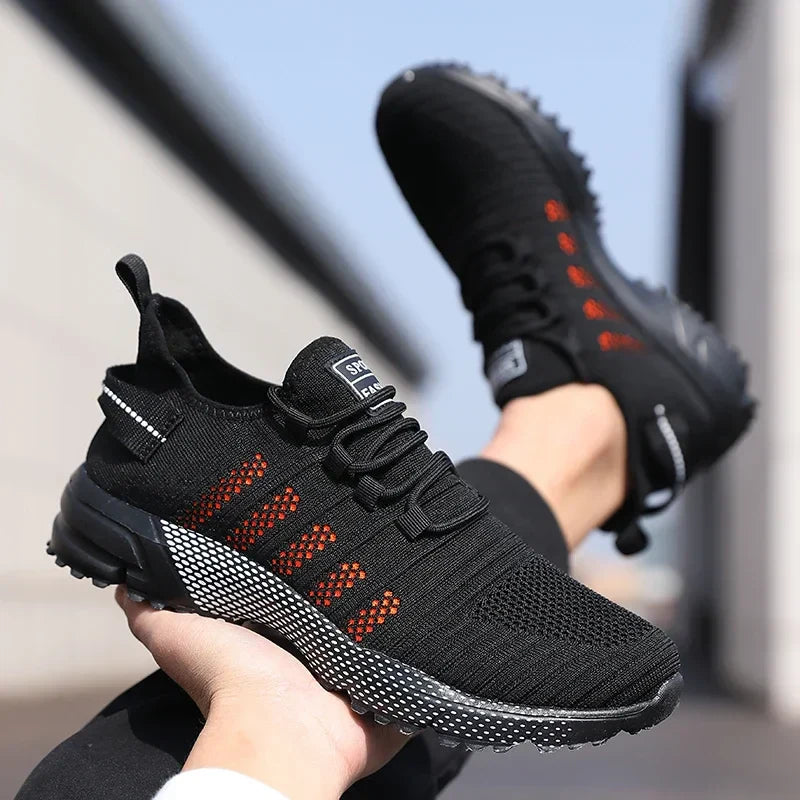 Men Casual Sneakers Mesh Lightweight Breathable Soft Soled Running Shoes Slip-on Male Flats Loafers Shoe Trainers