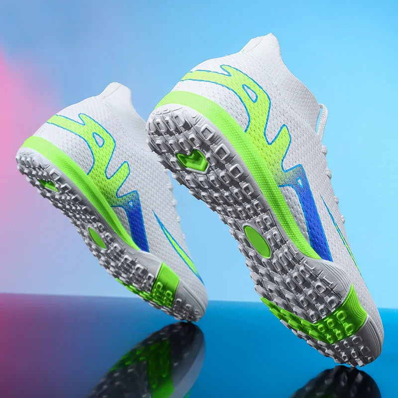 New Men Football Boots Cleats High-top Sneakers High-quality Non-Slip Indoor Soccer Shoes Futsal Grass Match Hot-selling Outdoor