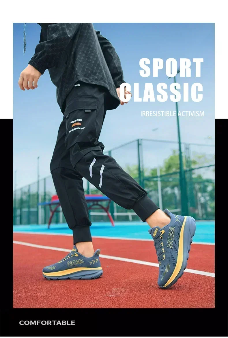 Men's Running Shoes Outdoor Couple Non-Slip Jogging Breathable Cushioning Luxury shoes Trainer Race Sneakers Mesh Off-road Shoes