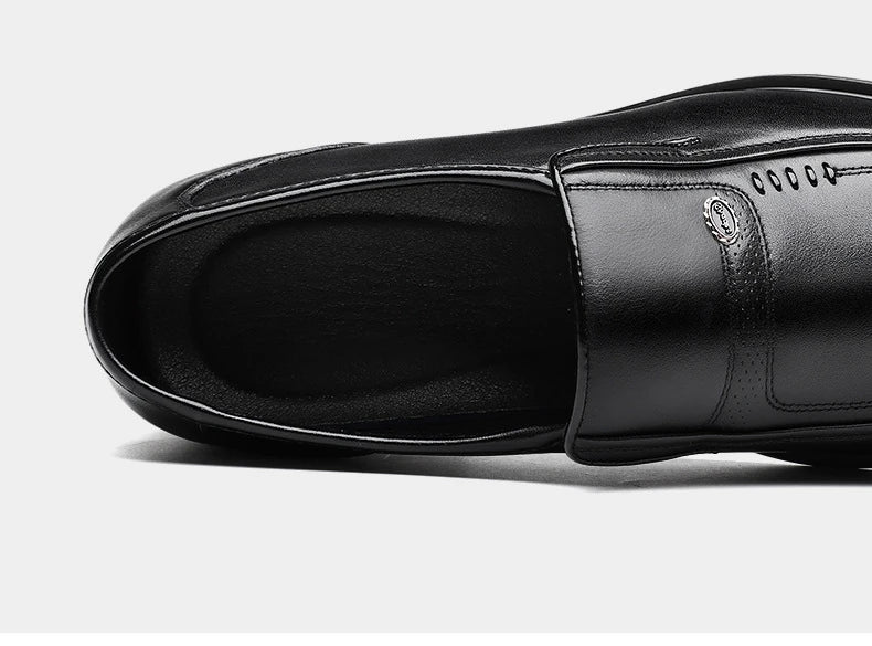 Cow Leather Men's Business Casual Shoes 2026 Spring Autumn Non Slip Dress Shoes Male Fashion Designer Loafers for Man