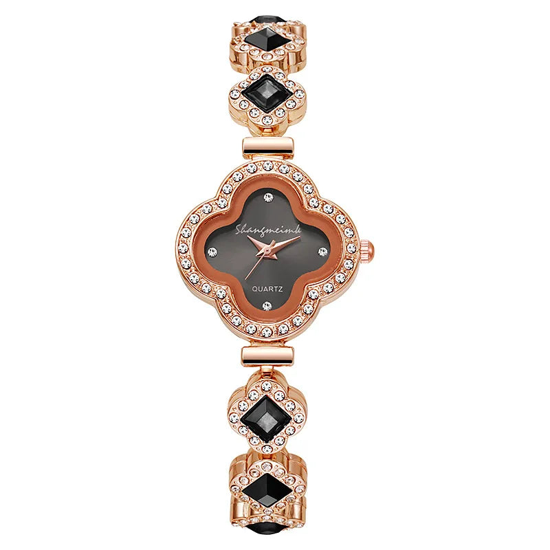 Women Watch Vintage  Set Diamond es Small Green   Wrist  No Box