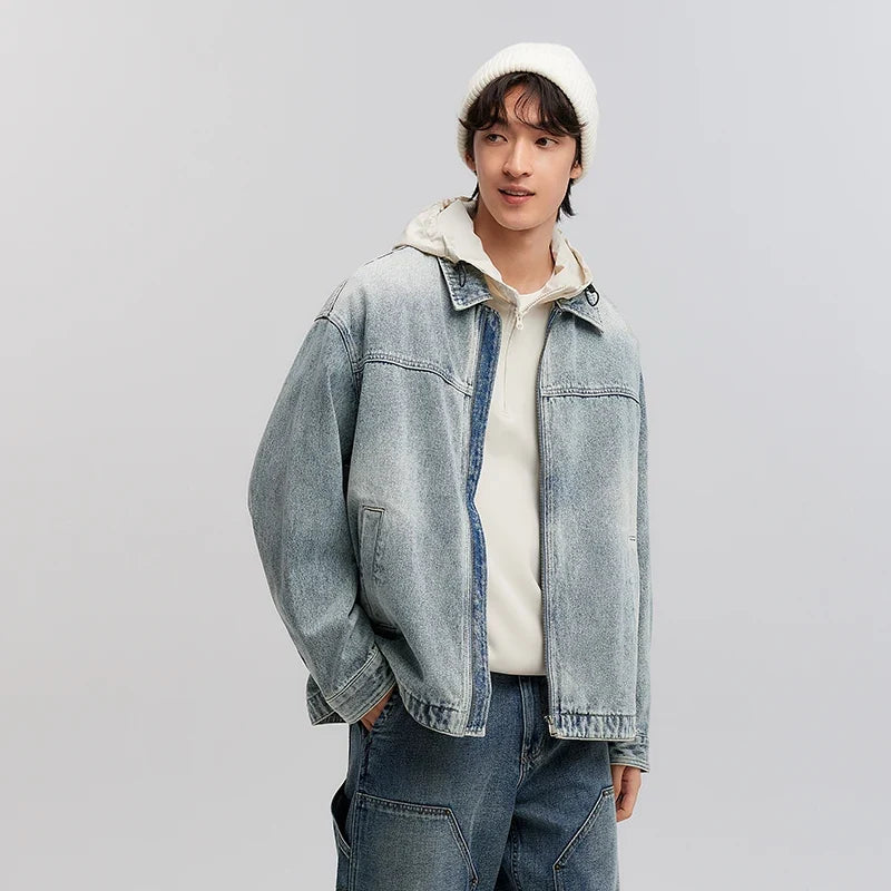Jacket Men Vintage Denim Jacket Clothes 2025 New Spring Top Fashionable Trendy Versatile Denim Jacket