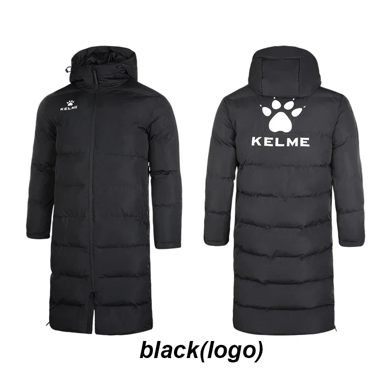 Men Winter Jacket Long Sports Training Hooded Coat Outrwear Warm Silk Cotton Windproof Cotton Clothing пуховик женский