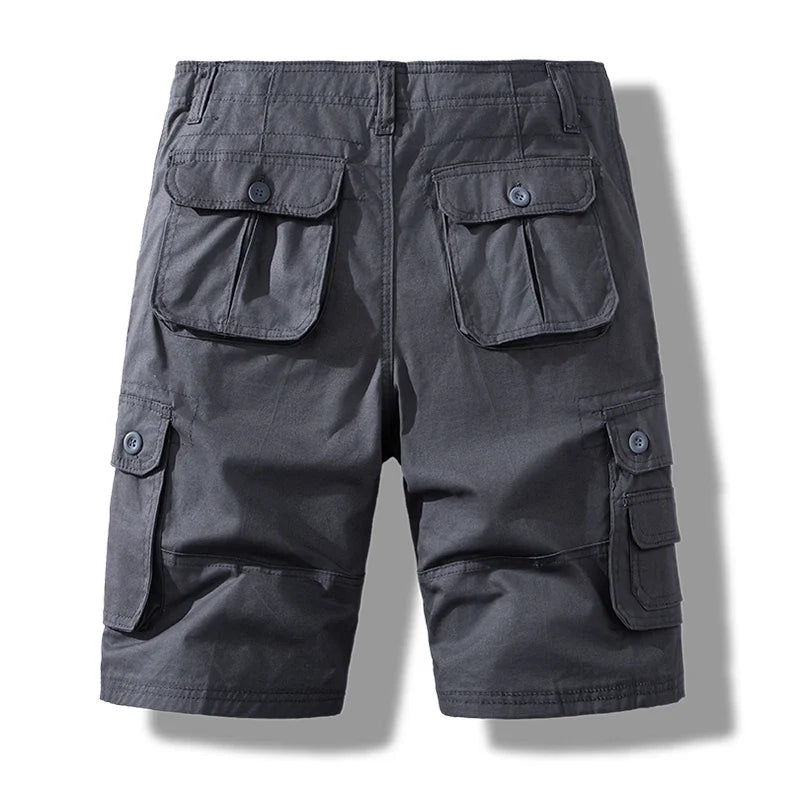Men's Short Pants Cotton Cargo Shorts Tactical Breeches Casual Sports Man Hiking Fishing Streetwear