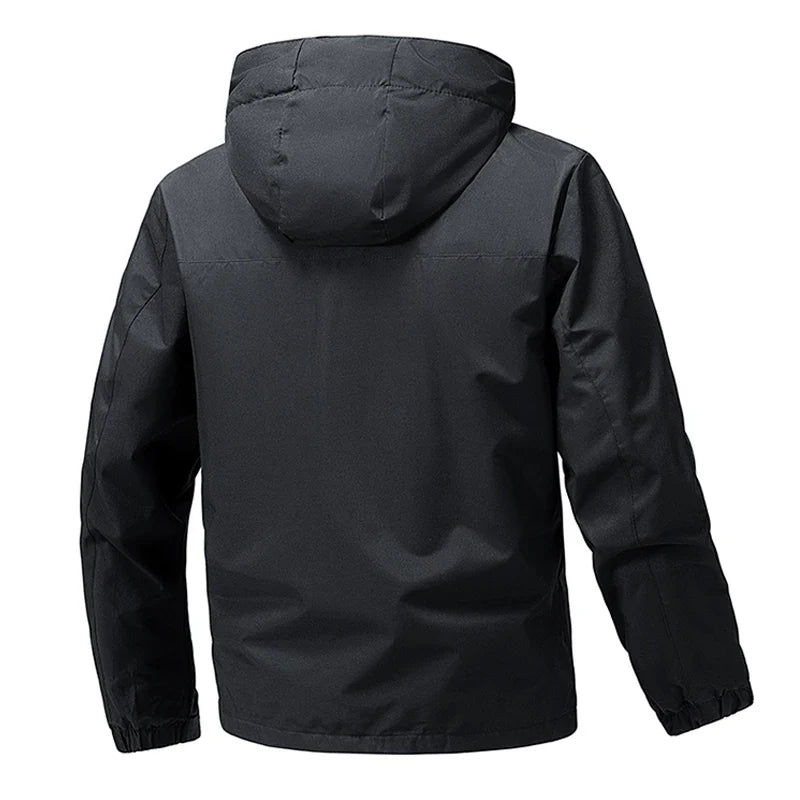 Waterproof Windbreaker Men Jacket Autumn Spring Outdoor Softshell Hooded Coat Sports Hiking Camping Coats Lightweight Jackets