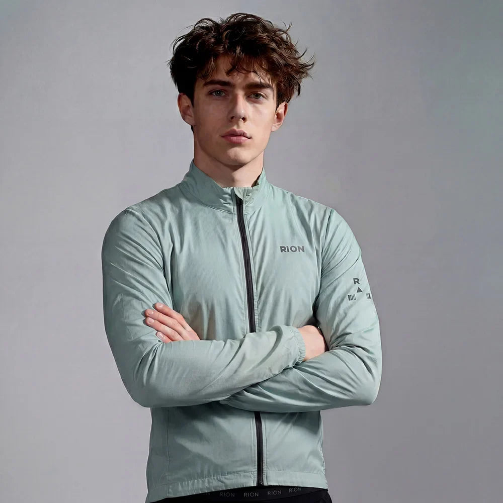 Men Long Sleeve Windbreaker Sports Trench Lightweight Windproof Hiking Fitness Bicycle Coat UPF 50+ Outdoor Outfit Packable
