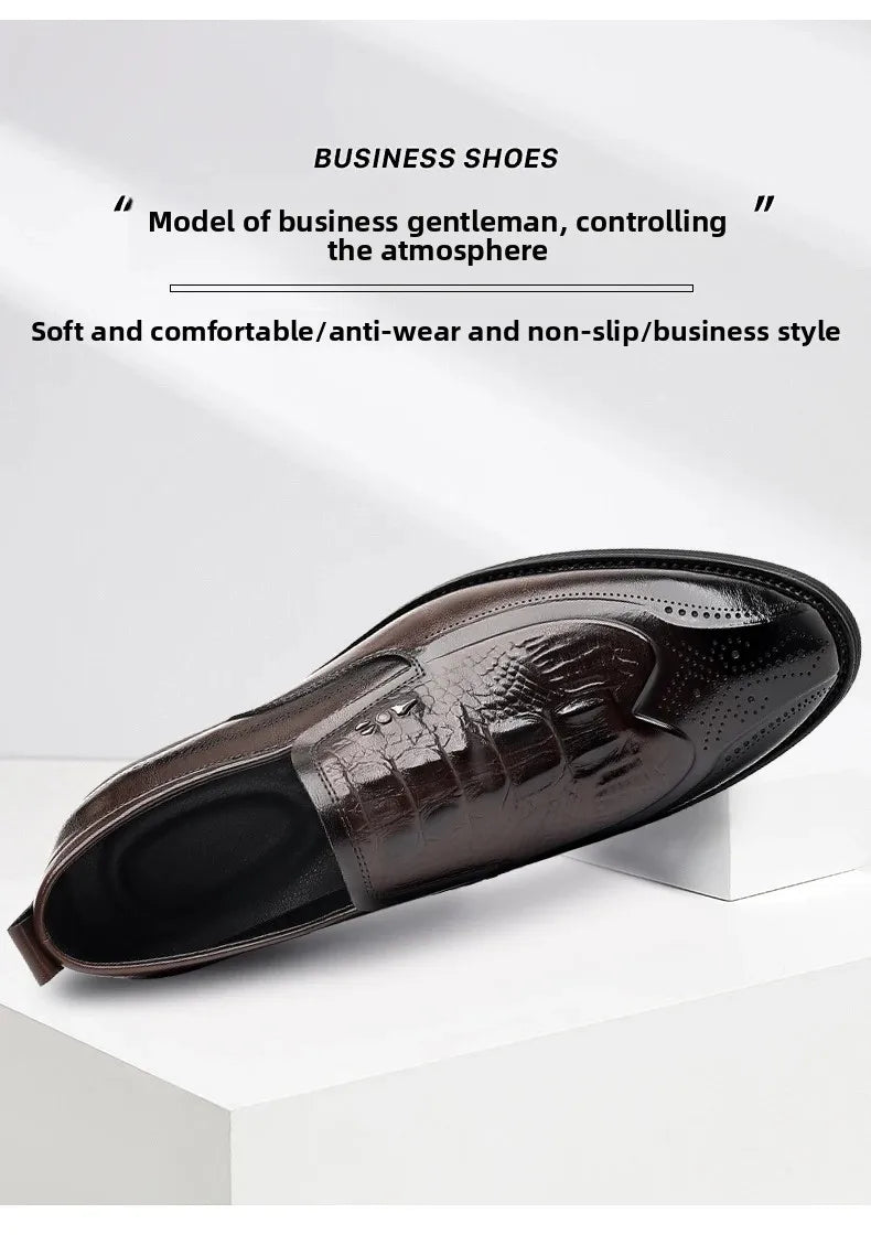 Leather Shoes For Man Genuine Leather Casual Shoes Fashion Business Oxford Shoes High Quality Designer Work Shoes