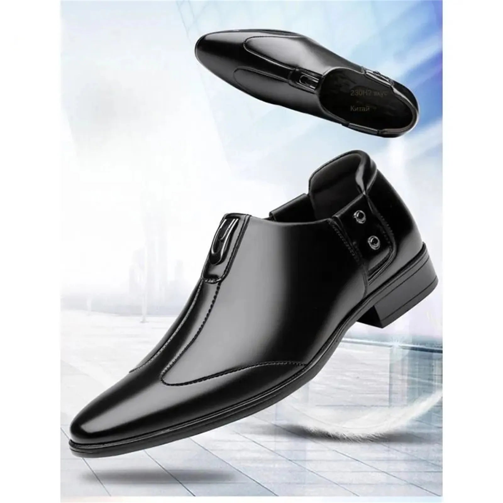White Men'S Casual Loafers Stylish Men'S Comfortable Business Formal Spring Leather Men'S Loafers Metal Shoes British Luxury