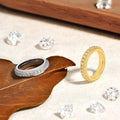Hot Moissanite Rotating Rings for Women Men 925 Sterling Silver Fidget Anxiety Ring Versatile Daily Wear Simple Jewelry