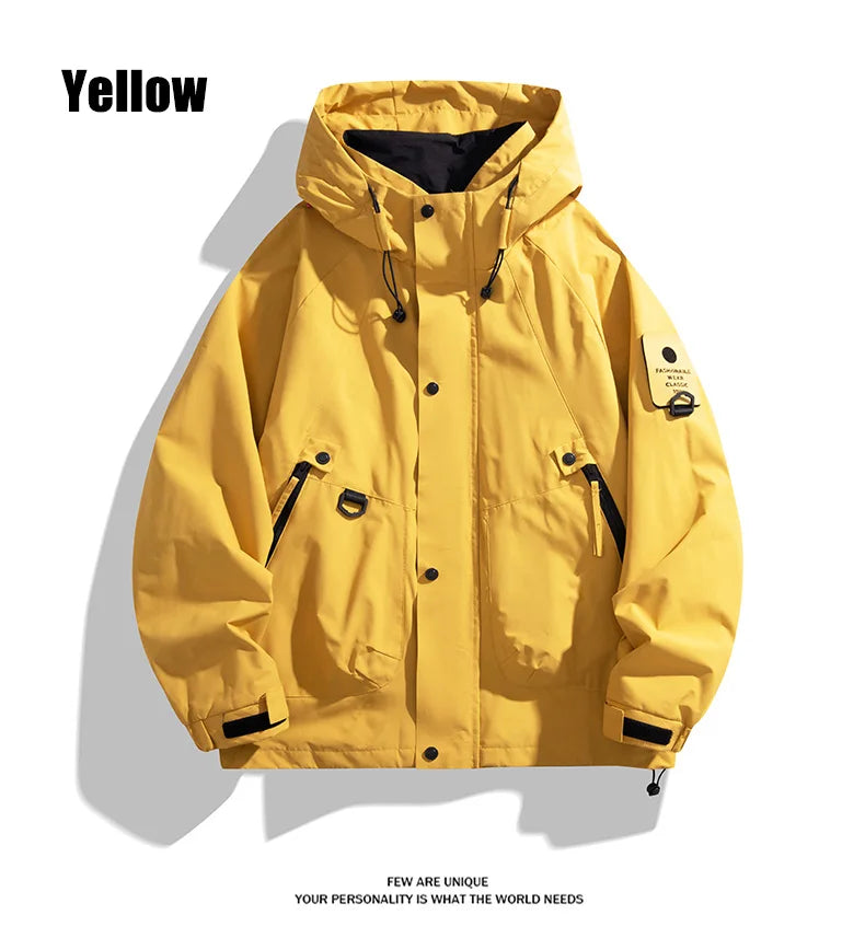 Men Women Waterproof Hiking Jacket Windproof Camping Windbreakers Oilproof Fishing Trekking Jacket Autumn Spring Sport Rain Coat
