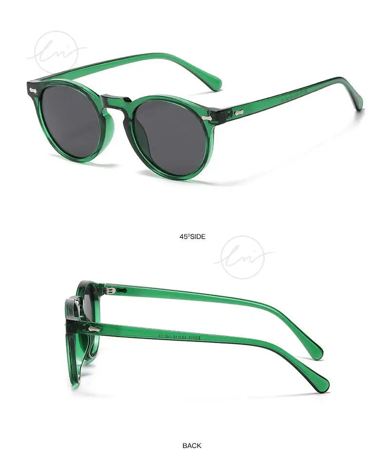Retro Round Polarized Sunglasses Women Men Classic Leopard Frame Driving Shades Vintage Sun Glasses Unisex UV400 Gafas De Sol