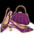 Black Hollow Design With Pointed Shoes And Fashion Three-Dimensional Bag