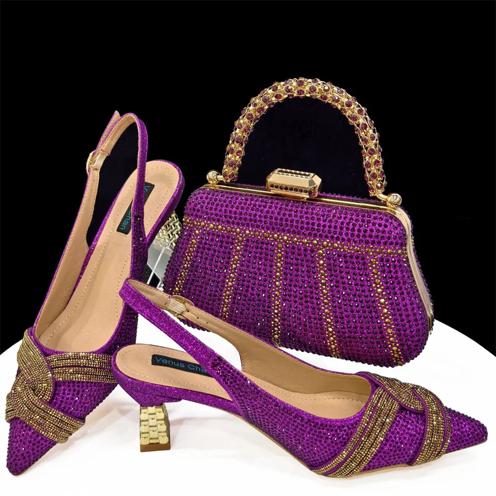Black Hollow Design With Pointed Shoes And Fashion Three-Dimensional Bag