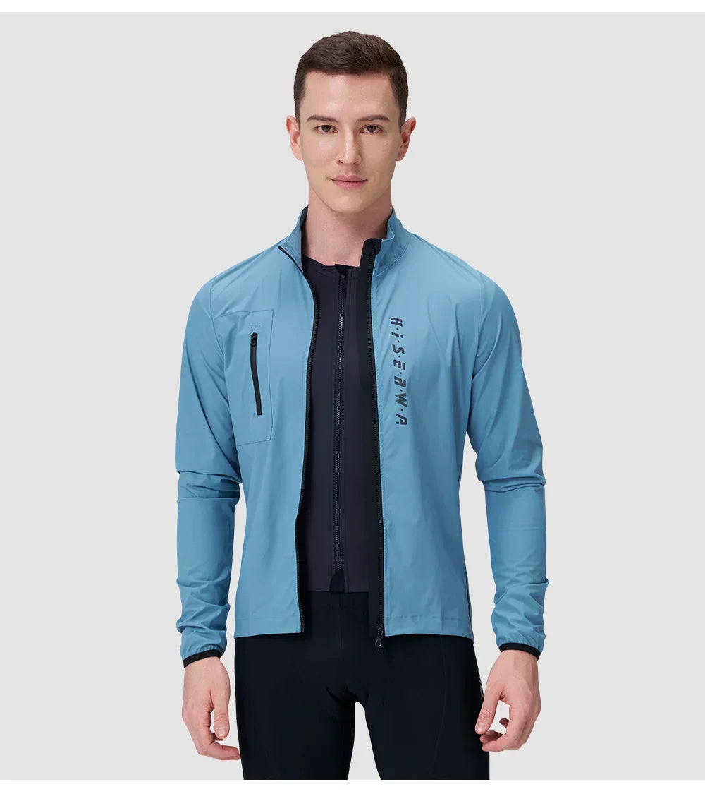 Men Cycling Jacket Lightweight Breathable Anti-UV Cycling Windbreaker High Quality MTB Road Bike Jersey 2-Way Zipper