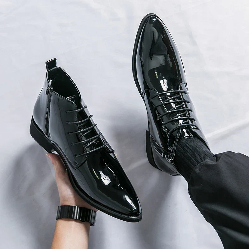 Classic Retro Dress Men's Monk Leather Shoes With Pointed Toe Buckle Business Office Wedding Soft Comfortable Men's Shoes