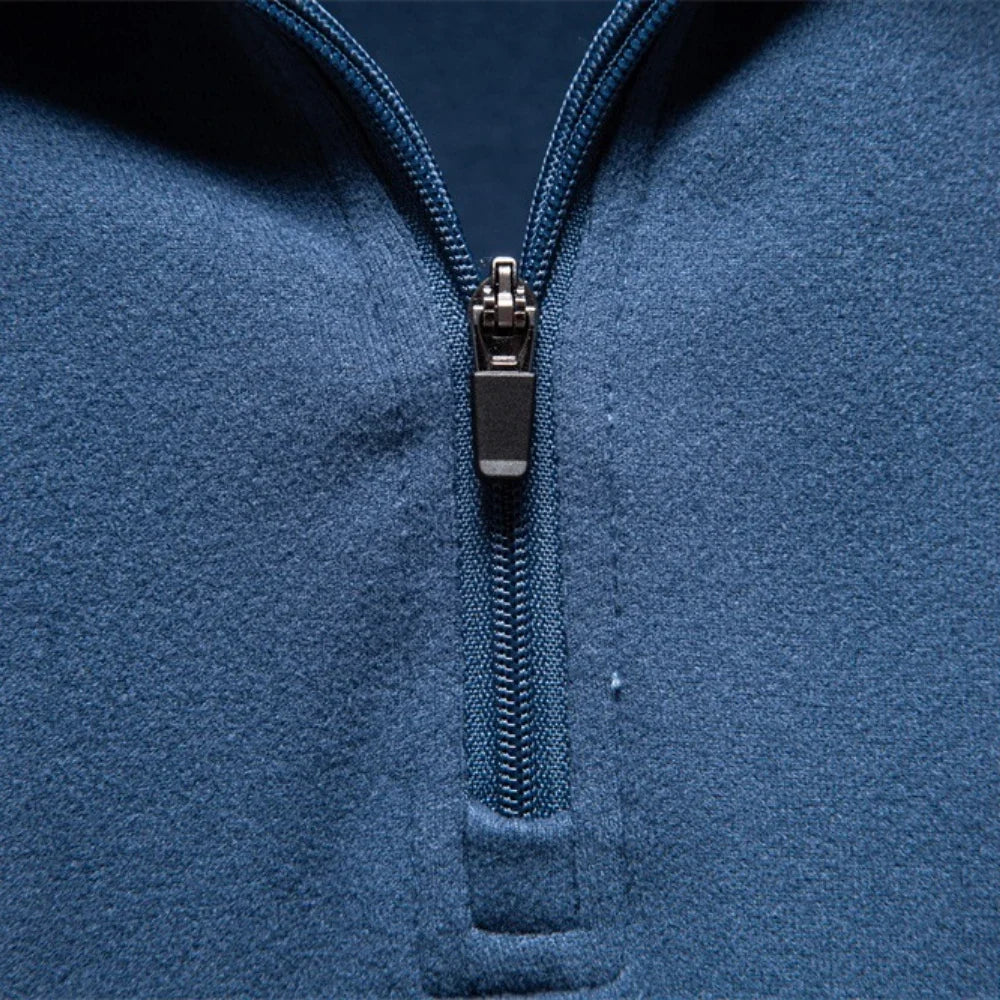 Men Solid Color Soft Shell Zipper Jacket Long Sleeve Pullover Breathable Warm Casual Streetwear