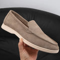 Men's Suede Leather Comfort Loafers, Flat Casual Slip-on Shoes, Fashion Suede Flats, Classic Round Toe Soft Leather Loafers 2025