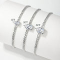 1CT 2CT 3CT Pear Cut Adjustable Moissanite Bracelets for Women Dainty Bridal Jewelry Lab Diamond Chain Pure 925 Silver