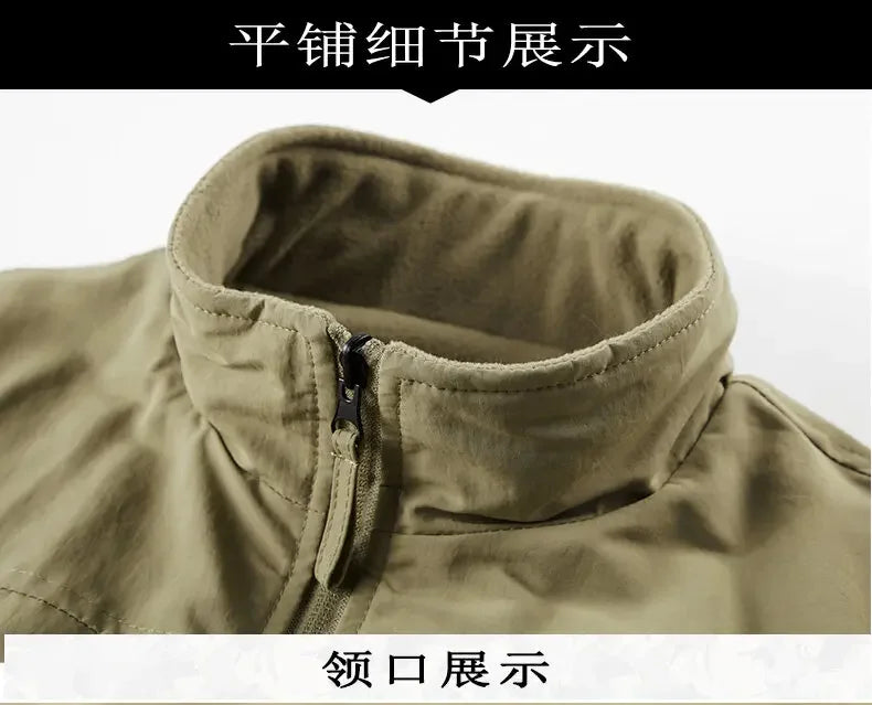 Reversible Sleeveless Jacket Men's Vest Coat Winter Waistcoat Thick Warm Fleece Workwear Tops Cargo Vest Windbreaker New Fashion