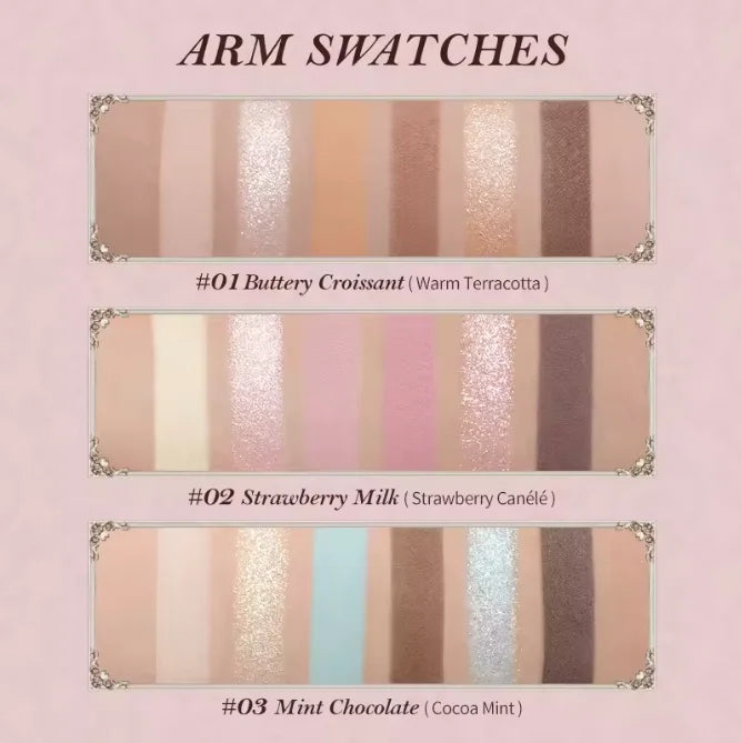 Bunny Garden Collection 6-Color Makeup Eyeshadow Contour Palette Eye Brush Puff Set Eye Glitter Korean Makeup Kit