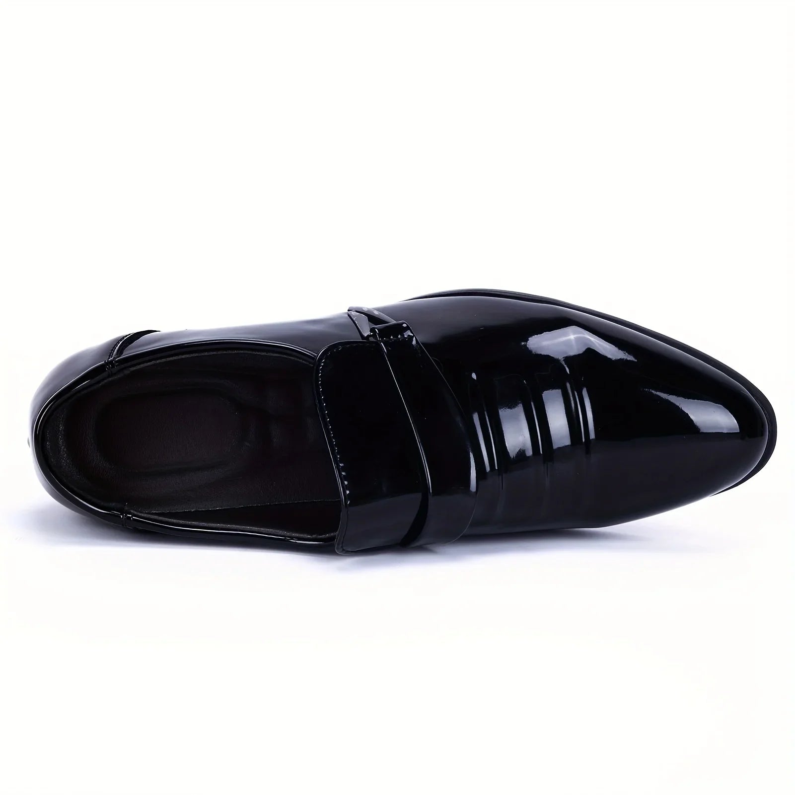 Men's Pointed Toe Tuxedo Casual Shoes – Slip-On Dress Shoes Black/Brown EU 40–48