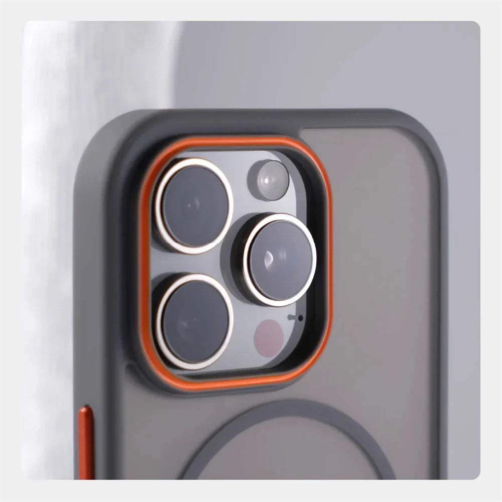Luxury Matte Translucent Magnetic Case For iPhone 17 16 Pro Max 15 14 Plus 13 12 For Magsafe Wireless Charging Shockproof Cover