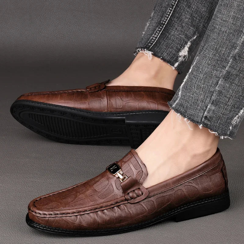 High Quality Mens Loafers Genuine Leather Men's Casual Shoes Brand Driving Shoes Male Comfortable Loafer Men All-match Moccasin