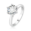Moissanite D Color 0.5ct 1ct 2ct Round Cut S925 Sterling Silver Solitaire Wedding Engagement Ring for Women