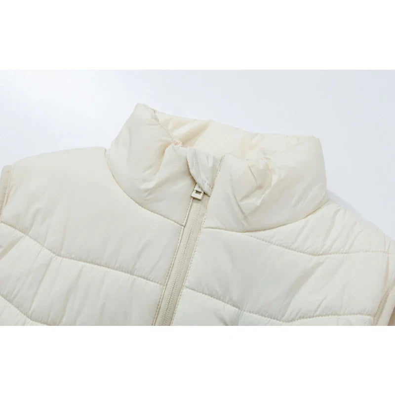New Loose Casual Stand Up Collar Winter 28 Zone Intelligent Heating Vest Men'S Women'S Warm Electric Clip Coat (No Power Bank)