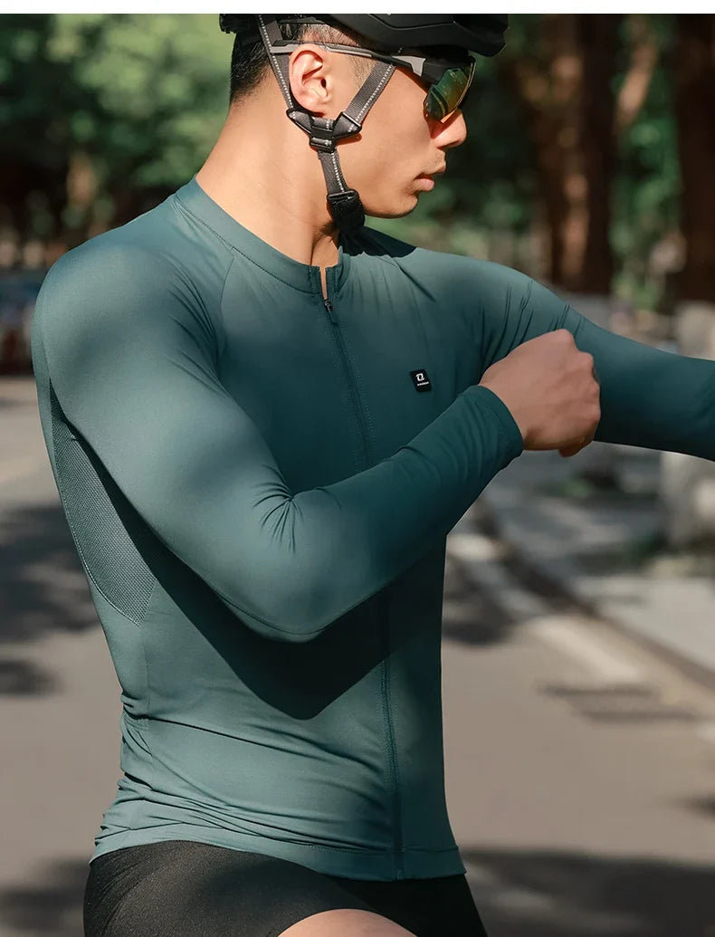 Lameda Cycling Jersey Spring Summer Cycling Clothes For Men Men's Summer Quick Dry Breathable Road Cycling Suit Long Sleeve Top