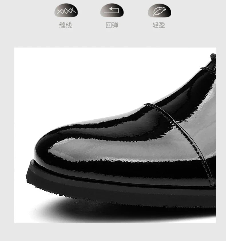 Korean Black White Leather Shoes for Men Big Size Business Casual Shoes Male Spring Autumn Lace Designer Fashion Shoe Man
