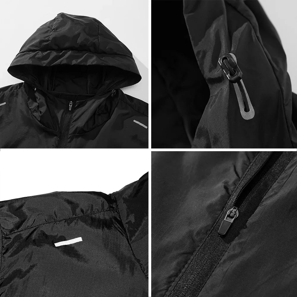 Men Outdoor Windbreaker Tactical Detachable Cap Camping Fishing Coat New plus size Casual Lightweight Jacket