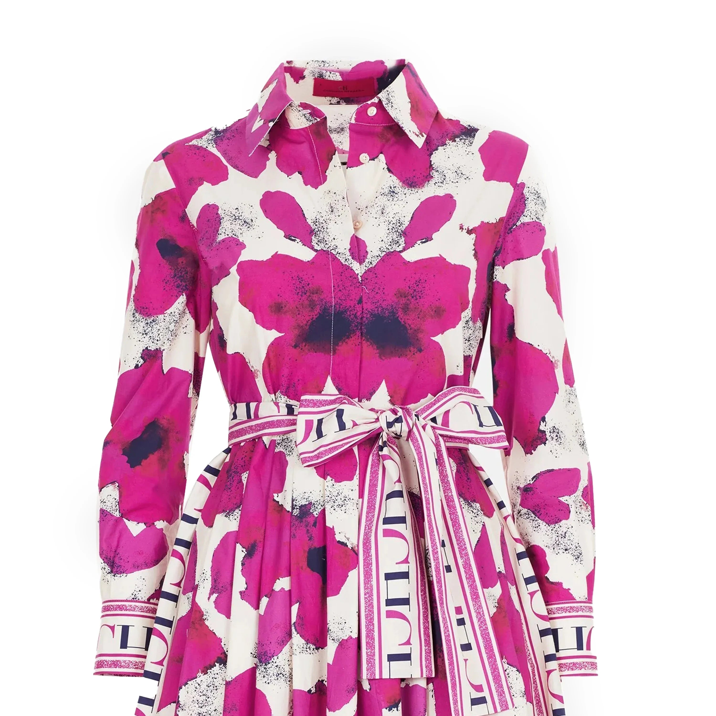 Women's Dress New Long sleeved Shirt Long Skirt Flower Print Party Dress