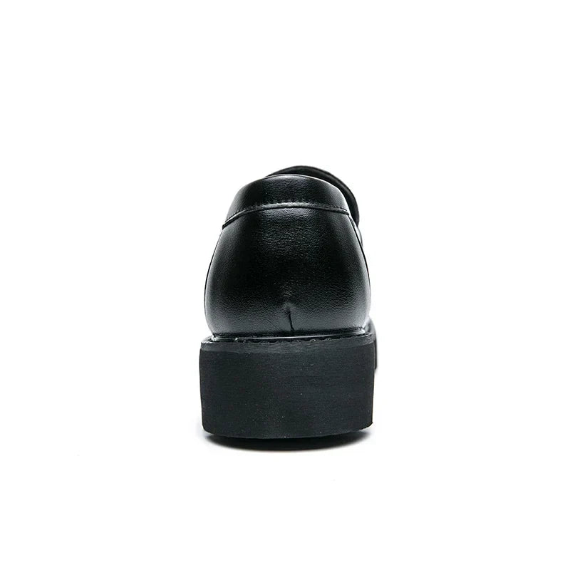 Mens Loafers Party Business Thick Soled Men Leather Shoes Dress Platform Shoes Comfortable Fashion New Casual Shoes for Men