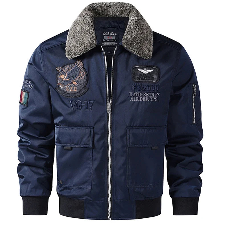 men's autumn winter thickened baseball uniform trendy coat Men's military fan jacket men MA-1 american overalls pilot jacket